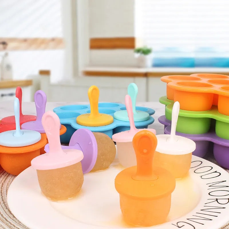 7 Cavity Silicone Mini Ice Popsicle Mold