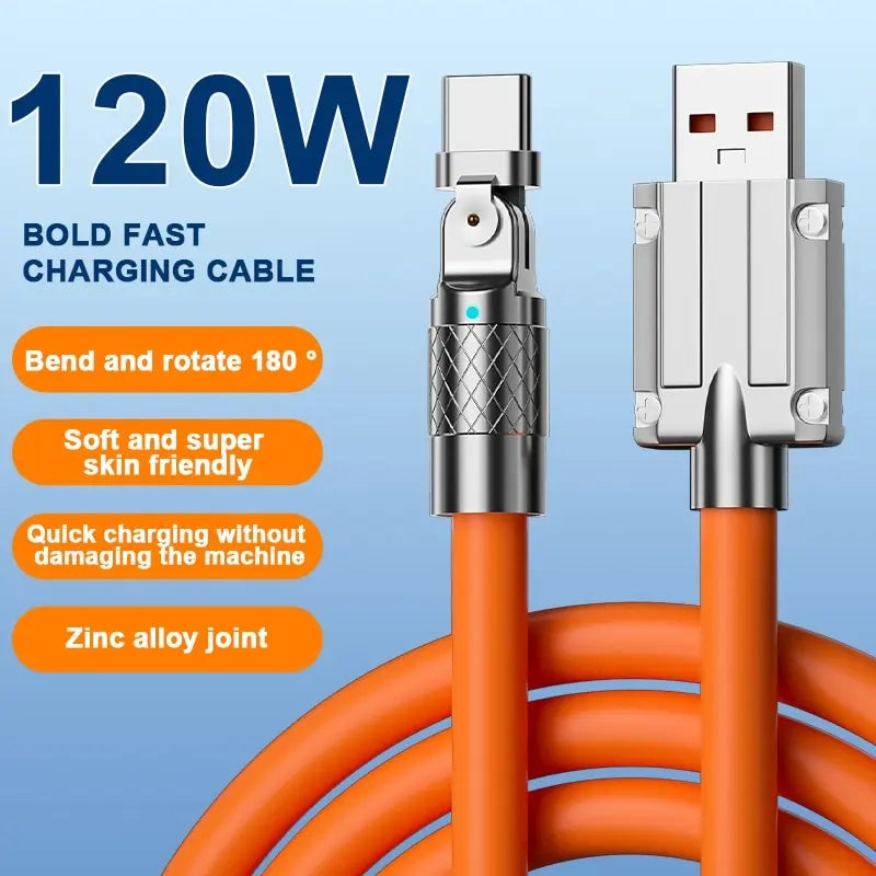 180 Rotating Ultra Fast Charging Line 120w