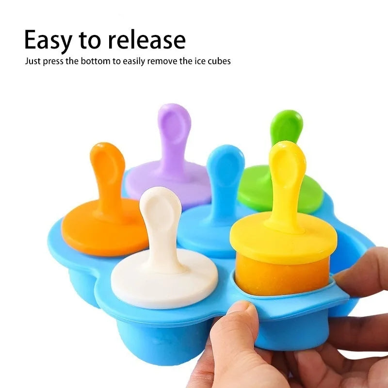 7 Cavity Silicone Mini Ice Popsicle Mold