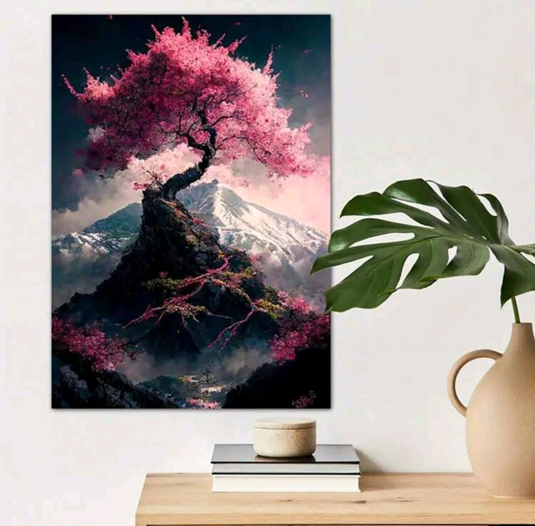 Cherry Blossom Canvas Wall Art, No Frame