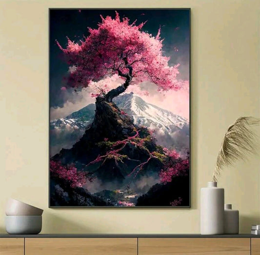 Cherry Blossom Canvas Wall Art, No Frame