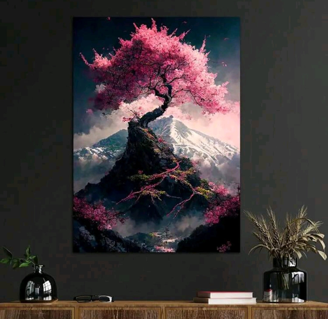 Cherry Blossom Canvas Wall Art, No Frame