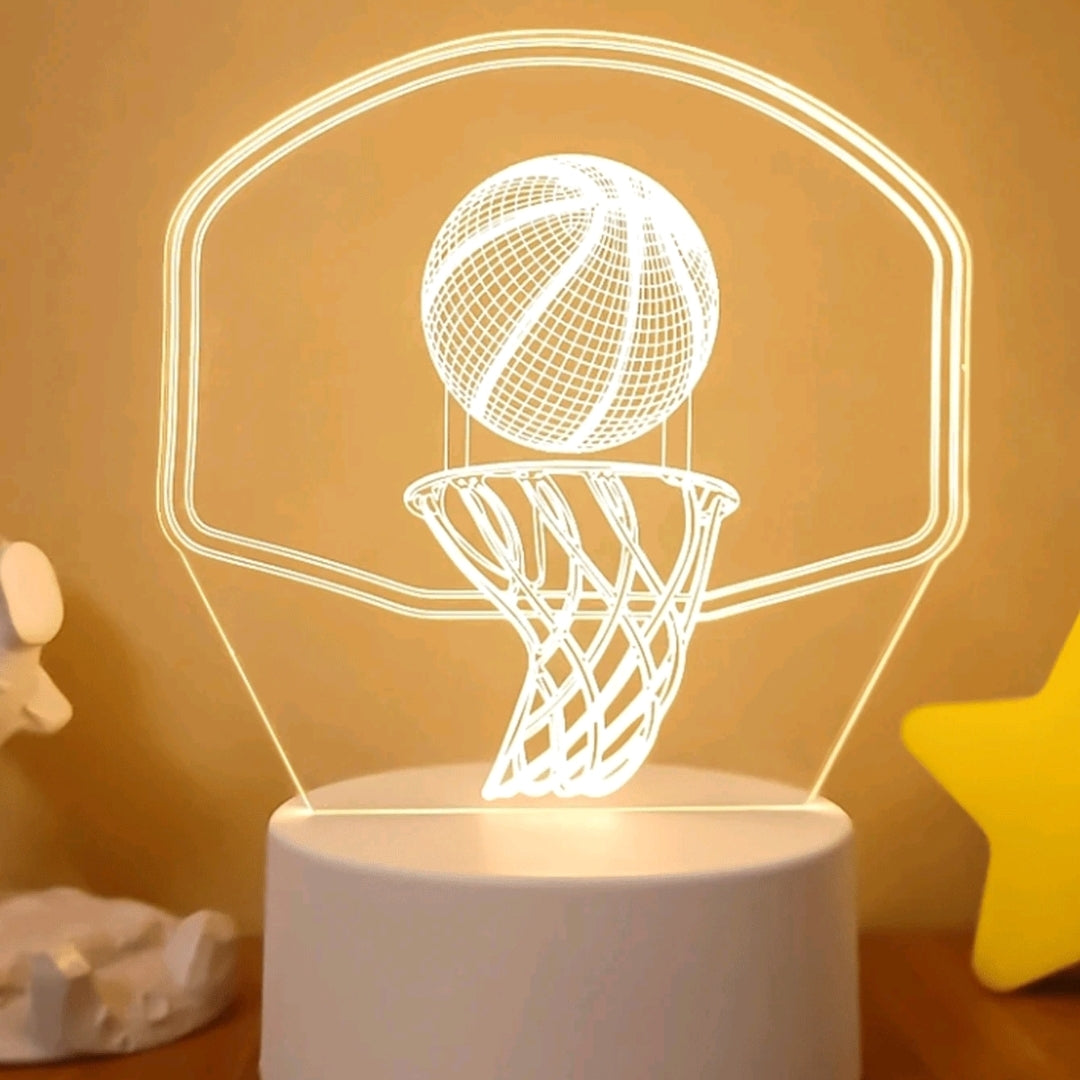 3D Basketball And Hoop-shaped Creative Led Night Light