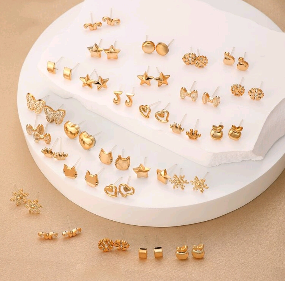 36pairs/Set Random Style Ear Accessories For Women