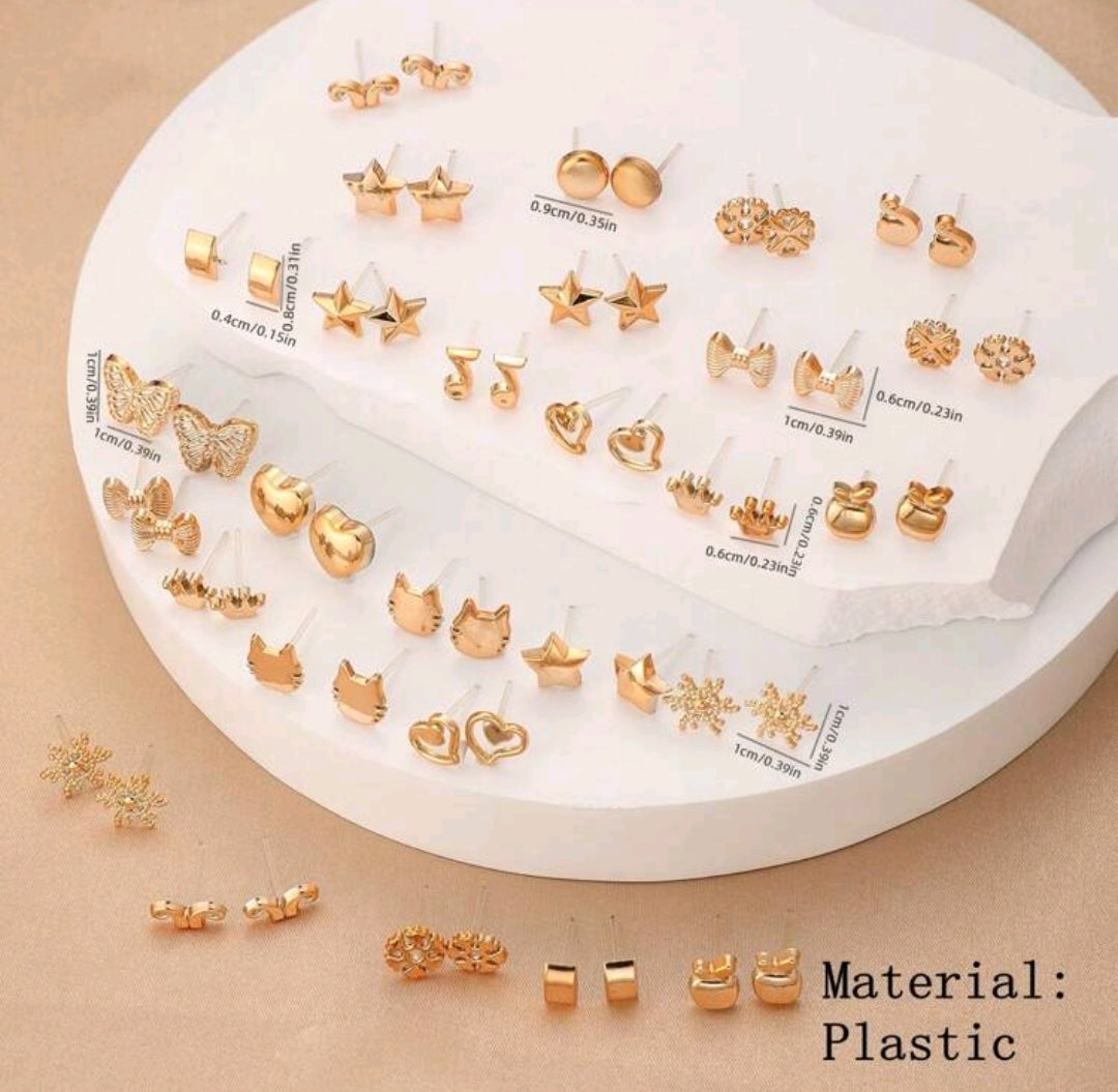 36pairs/Set Random Style Ear Accessories For Women