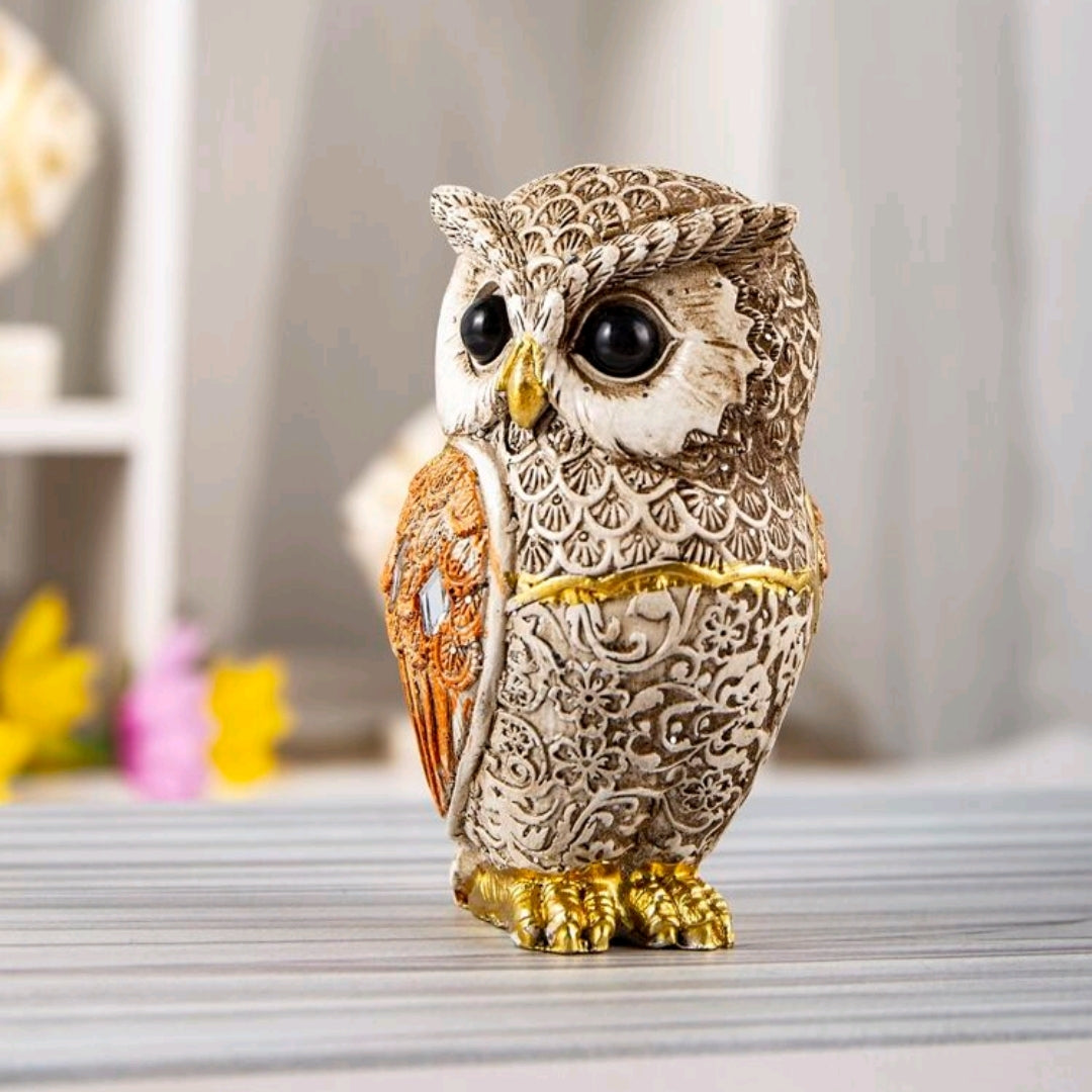 Realistic Polyresin Owl Figurine