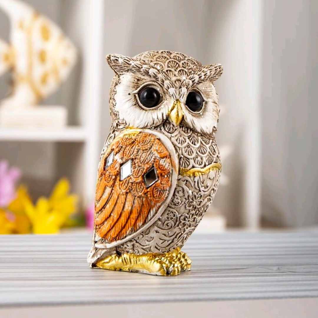 Realistic Polyresin Owl Figurine