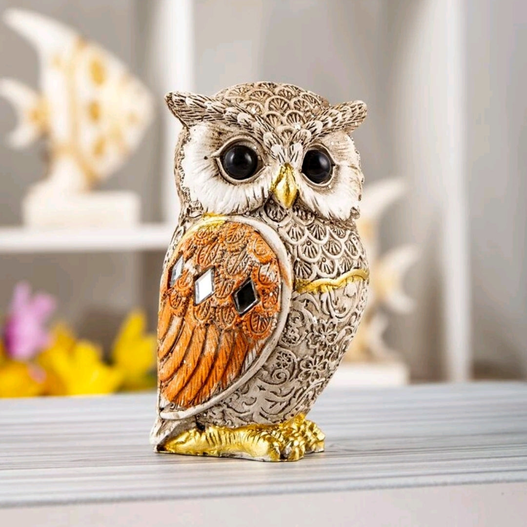 Realistic Polyresin Owl Figurine