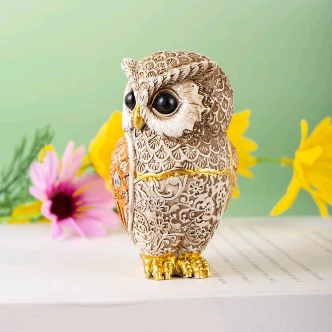 Realistic Polyresin Owl Figurine