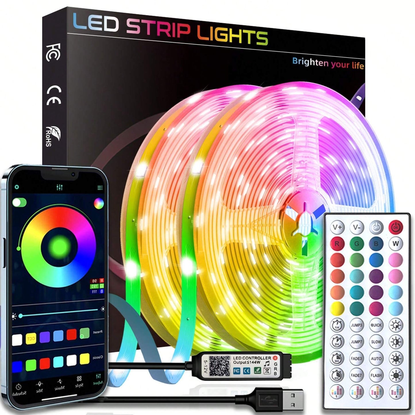 Led String USB RGB Light With Remote Control