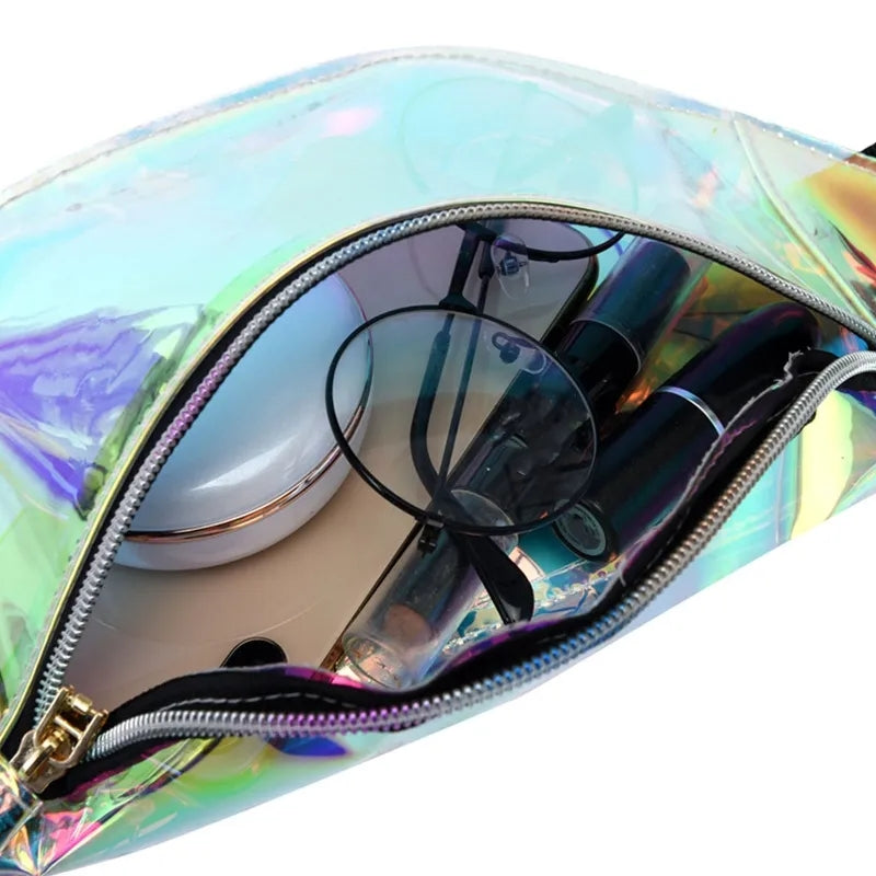 Holographic Zip Front Fanny Pack