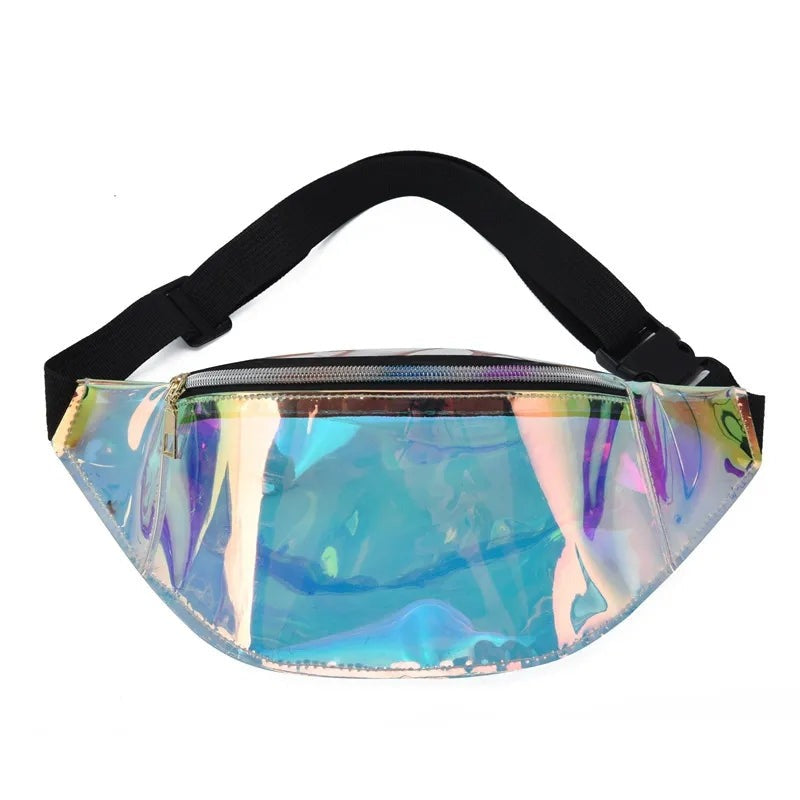 Holographic Zip Front Fanny Pack