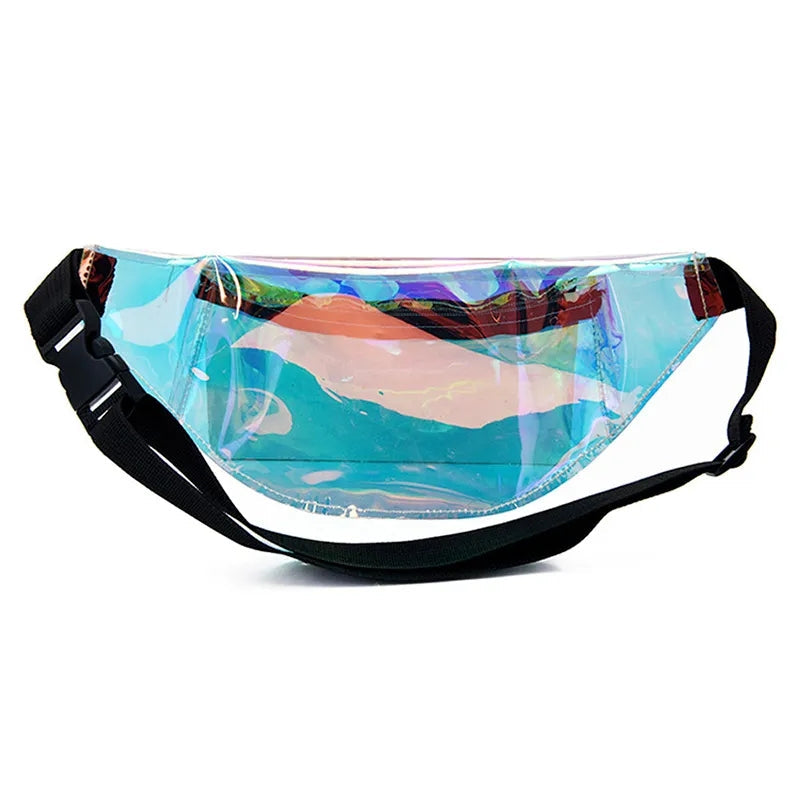 Holographic Zip Front Fanny Pack