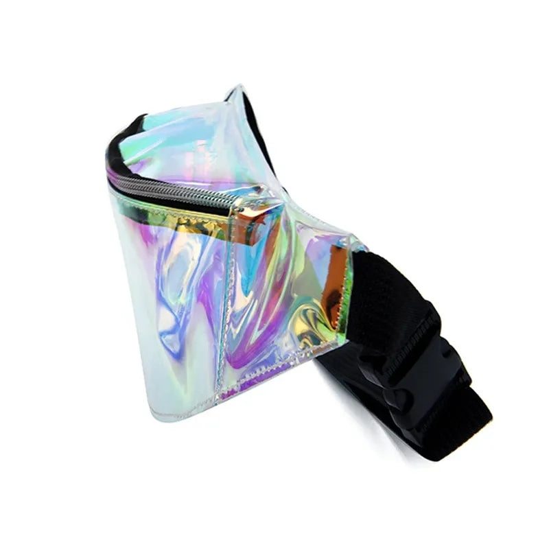 Holographic Zip Front Fanny Pack